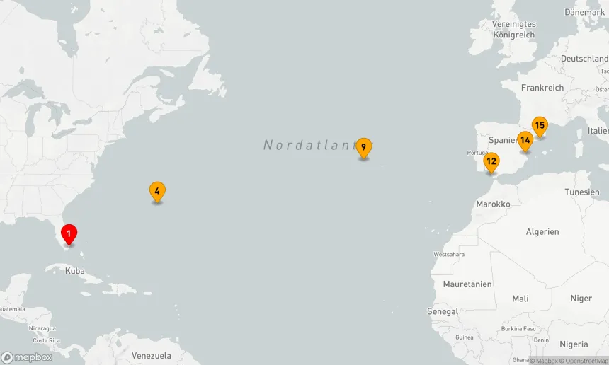 Route 14 Nächte - ÜPPIGE BERMUDAS & AZOREN