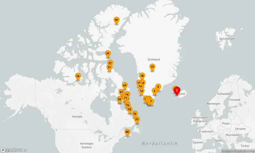 Route 79 Nächte - ULTIMATIVE GRÖNLAND,  NUNAVUT & LABRADOR KÜSTE