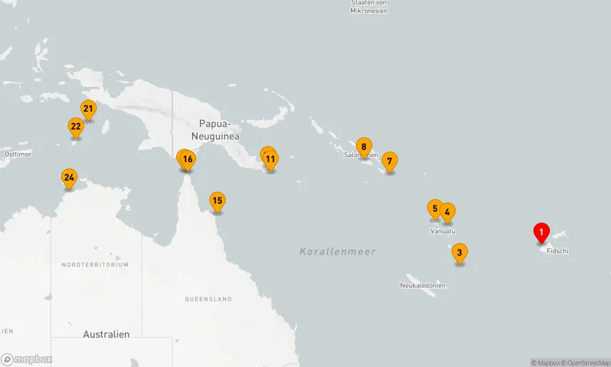 Route 23 Nächte - Ultimative Reise: Inseln des Pazifiks - Salomonen, Papua & Australiens Top End