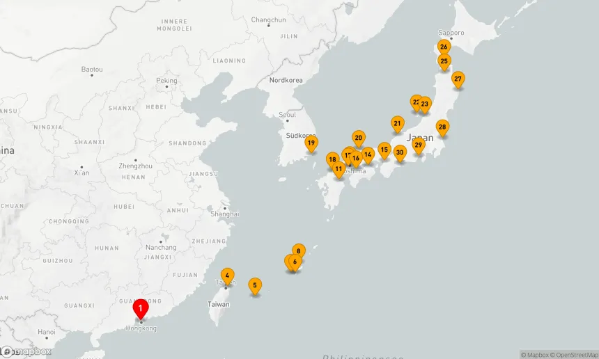Route 30 Nächte - Ultimative Reise: Japans abgelegene Inseln, Ikonen und Küstenentdeckungen