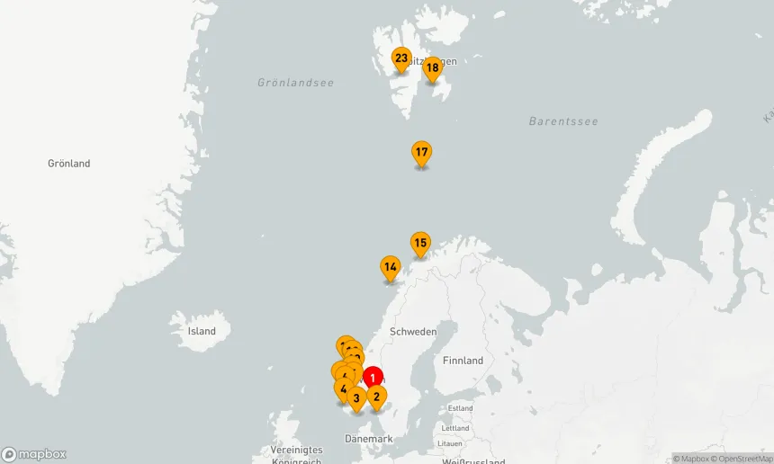Route 23 Nächte - Ultimative Reise: Norwegische Fjorde, Svalbard & der Polarkreis