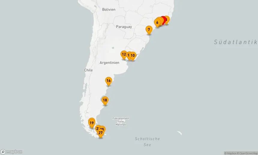 Route 27 Nächte - Ultimatives Brasilien, Patagonien und die chilenischen Fjorde