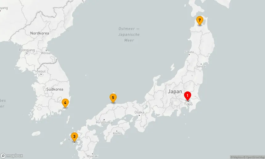 Route 8 Nächte - Umrundung Japan