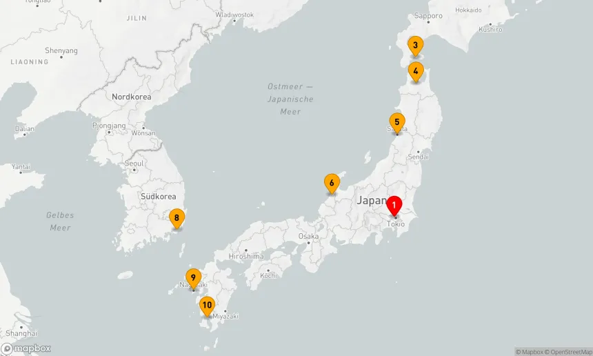 Route 11 Nächte - Umrundung Japan