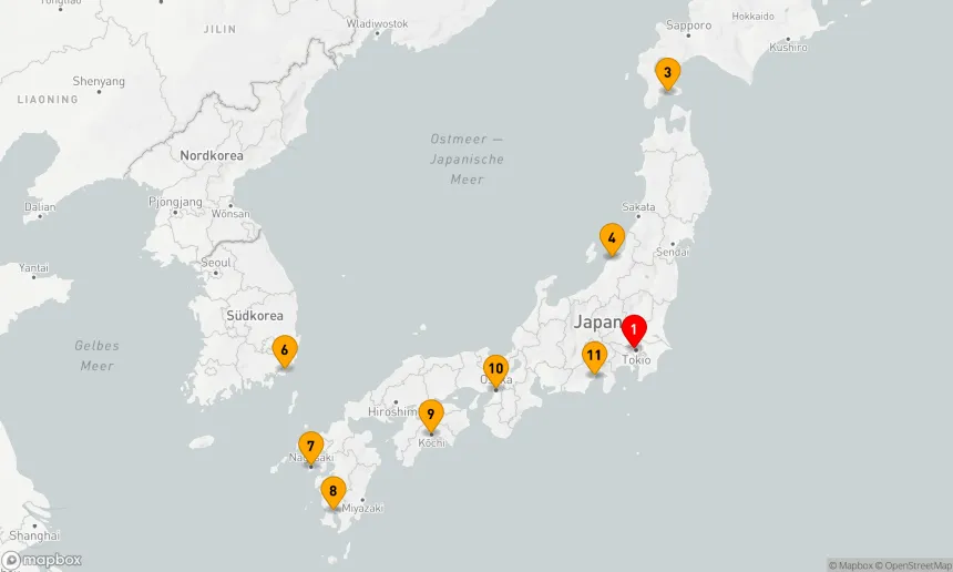 Route 11 Nächte - Umrundung Japan