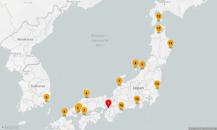 Route 16 Nächte - Umrundung von Japan: Ikonen, Traditionen und Entdeckungen an der Küste