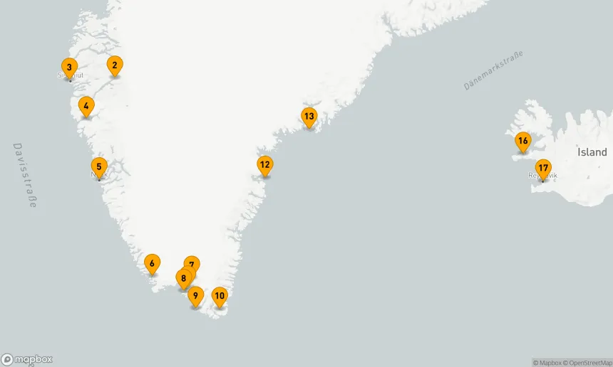 Route 16 Nächte - VERTIEFTE ERKUNDUNG VON GRÖNLANDS KULTUR UND KÜSTEN