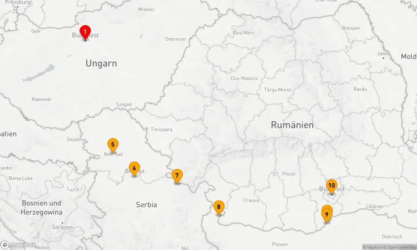 Route 10 Nächte - Verzauberung Osteuropas mit Budapest und Bukarest