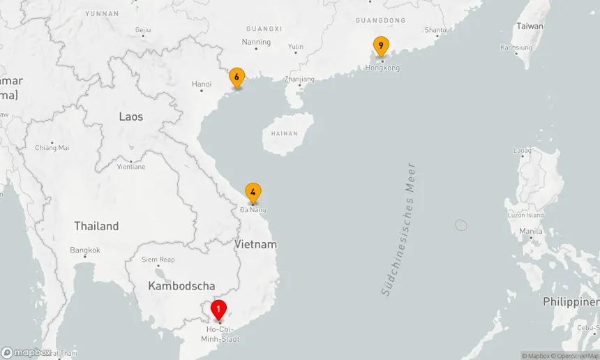 Route 9 Nächte - VIETNAM INTENSIV KREUZFAHRT: HO CHI MINH STADT,  HUE (DA NANG) & HA LONG BAY