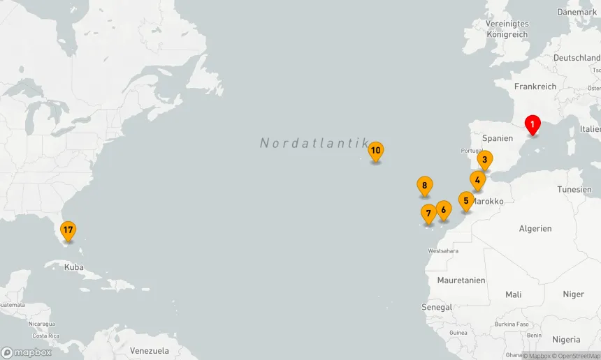 Route 16 Nächte - Vom Mittelmeer in die Magie der Tropen