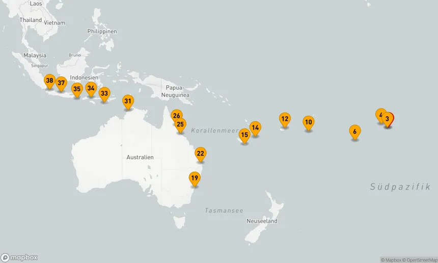 Route 37 Nächte - Vom Südsee-Paradies zur Inselwelt Indonesiens: Tahiti, Sydney & Bali