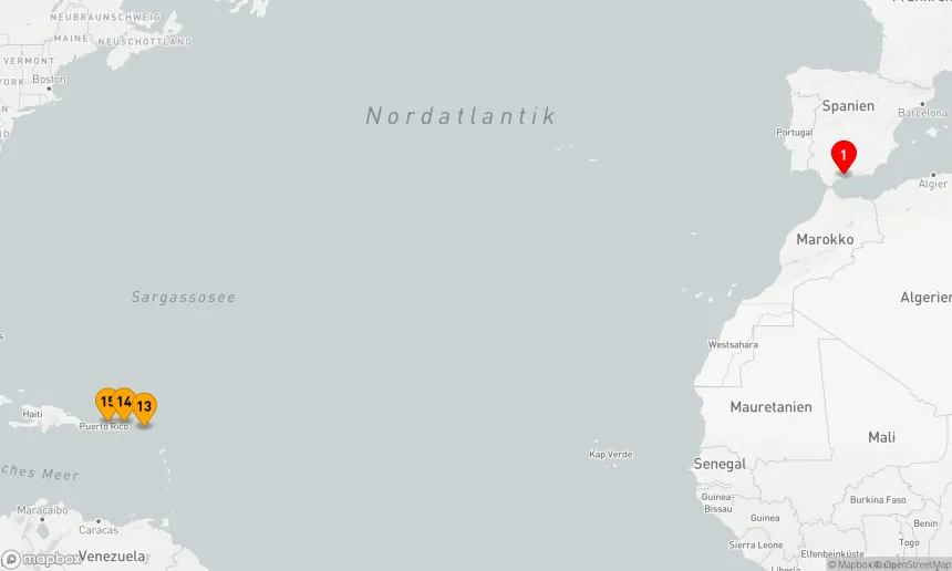 Route 14 Nächte - Von Andalusien zu Karibischen Träumen