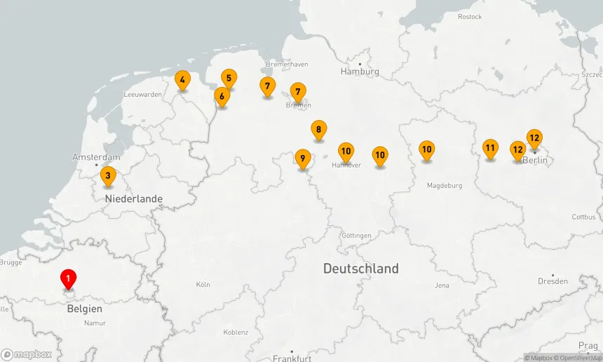 Route 12 Nächte - Von Brüssel bis Berlin: Eine Reise durch Europa