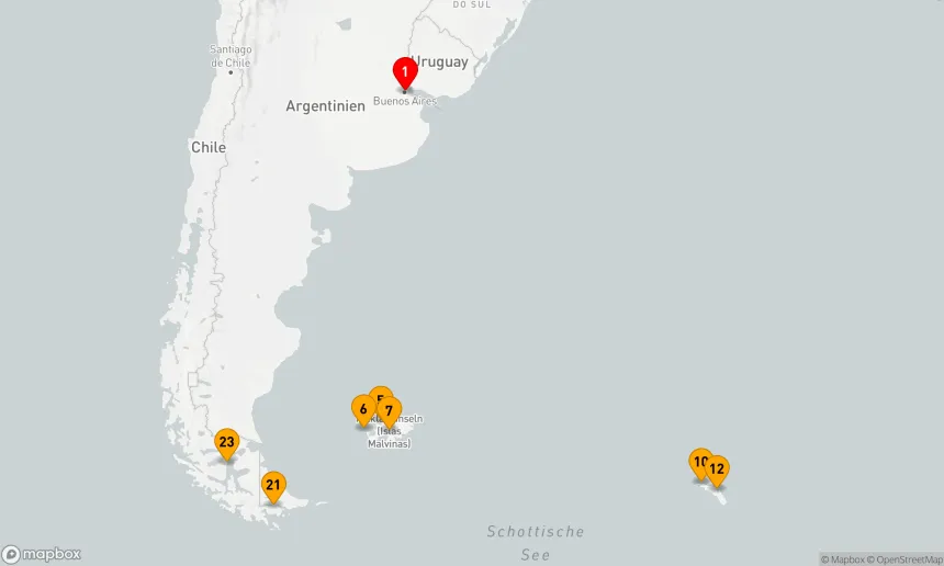Route 22 Nächte - Von Buenos Aires nach Punta Arenas
