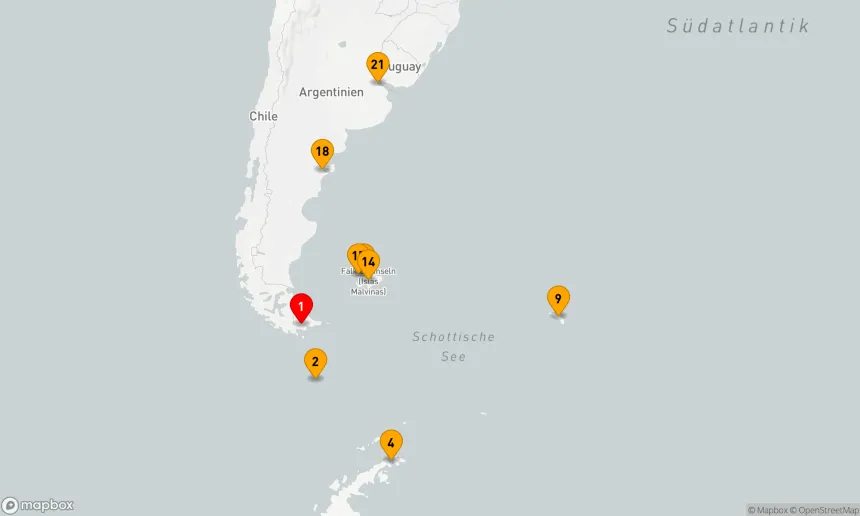 Route 21 Nächte - Von den Fjorden Feuerlands zur Pracht von Buenos Aires
