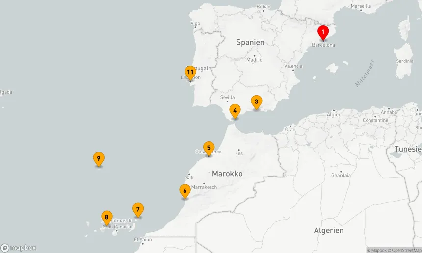 Route 10 Nächte - Von der Costa Brava zu den Ufern des Atlantiks: Eine Iberische Entdeckungsreise