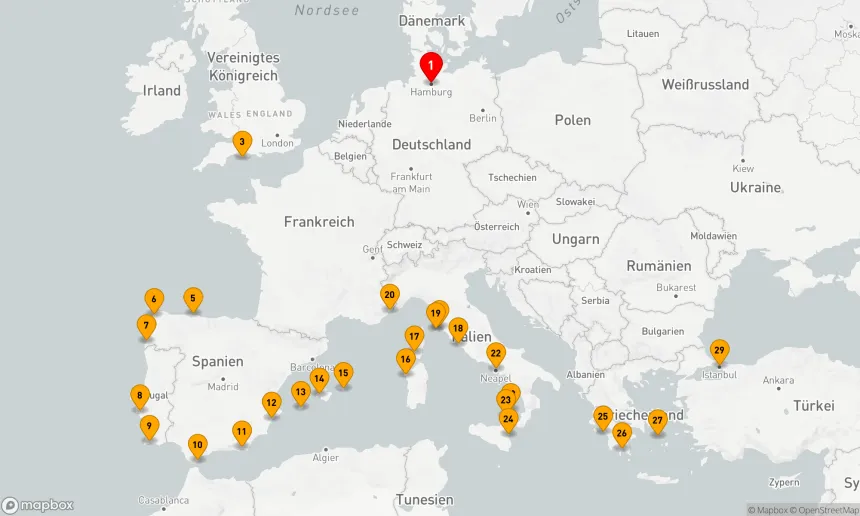 Route 28 Nächte - Von der Elbe zum Bosporus: Kultur und Küstenzauber