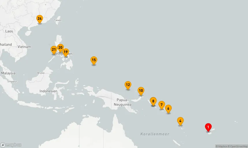 Route 23 Nächte - Von Fidschi nach Hongkong: Die Inseln Papua,  Palau und die Philippinen