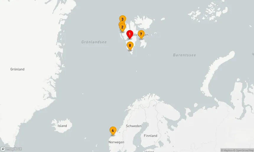 Route 9 Nächte - Von Longyearbyen nach Longyearbyen
