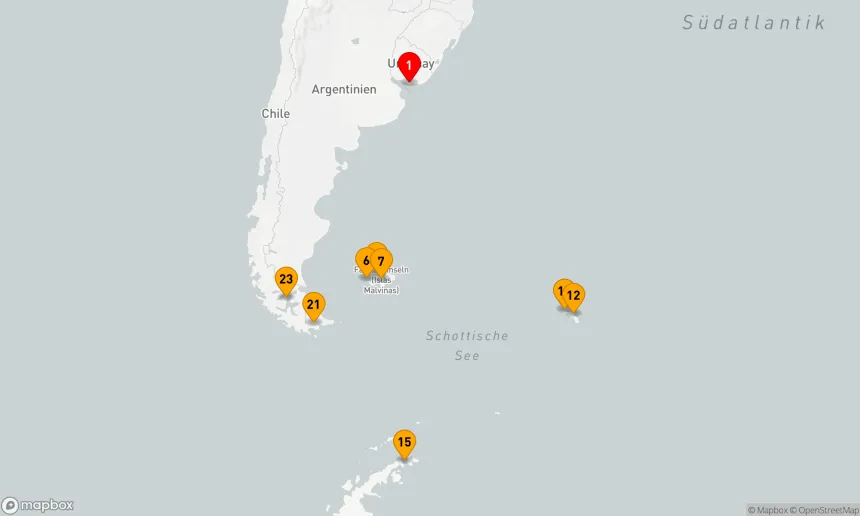 Route 22 Nächte - Von Montevideo nach Punta Arenas