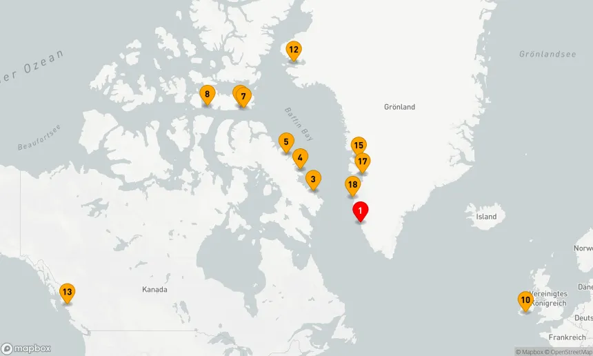 Route 18 Nächte - Von Nuuk (Godthaab) nach Nuuk (Godthaab)
