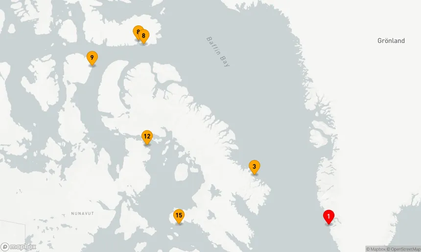 Route 18 Nächte - Von Nuuk (Godthaab) nach Nuuk (Godthaab)