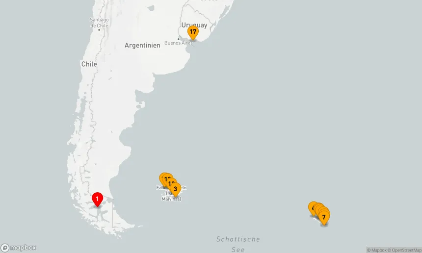 Route 16 Nächte - Von Punta Arenas nach Montevideo