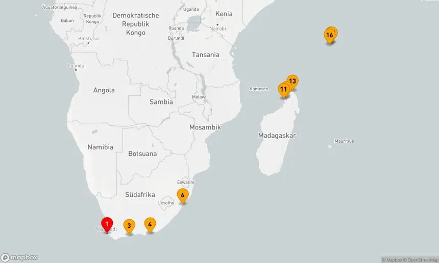 Route 16 Nächte - Von Südafrika ins Paradies der Inseln (EUX2826)
