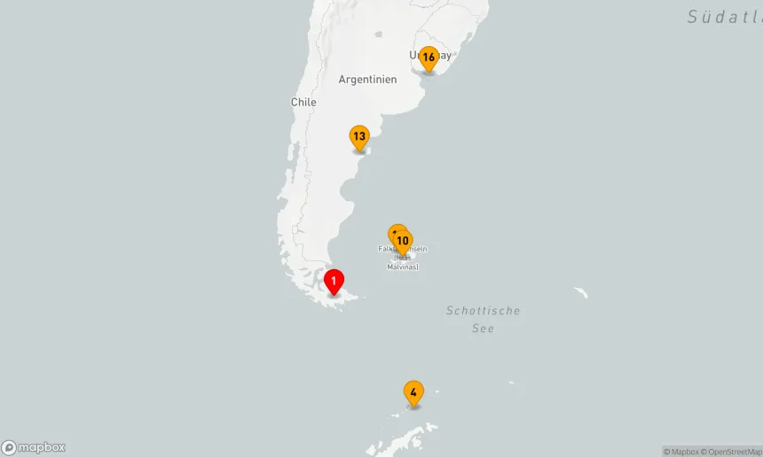 Route 15 Nächte - Von Ushuaia nach Montevideo