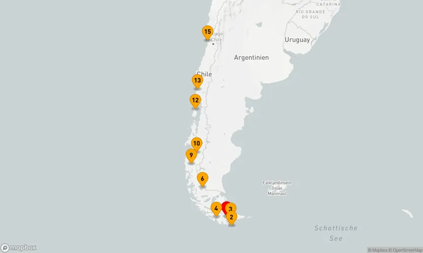 Route 14 Nächte - Von Ushuaia nach Valparaíso