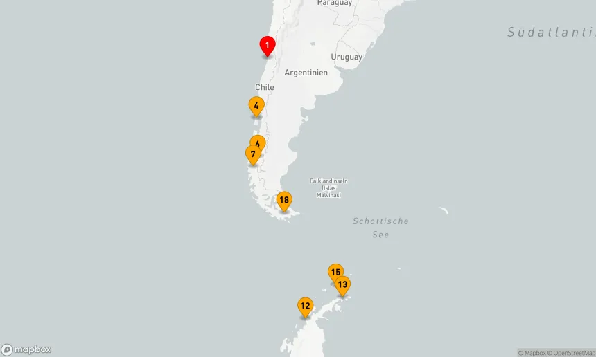 Route 17 Nächte - Von Valparaíso nach Ushuaia