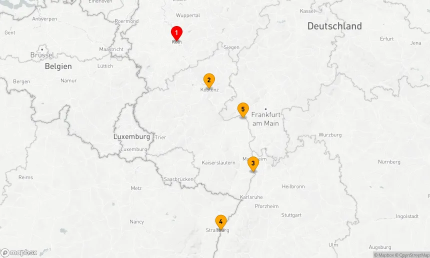 Route 6 Nächte - Weihnachten am Rhein