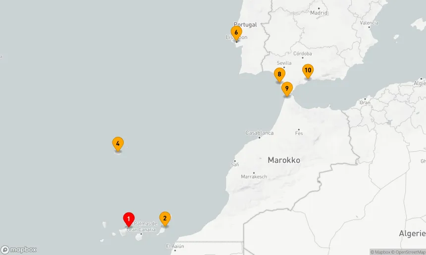 Route 10 Nächte - Weihnachten in Spanien,  Portugal und auf den Kanarischen Inseln