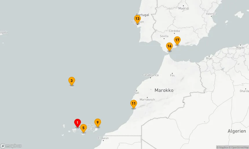 Route 17 Nächte - Weihnachten in Spanien,  Portugal und auf den Kanarischen Inseln
