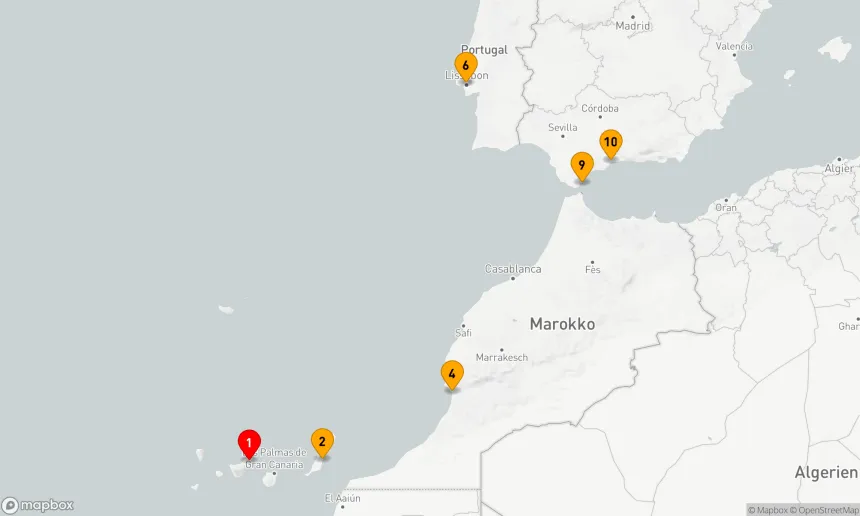 Route 10 Nächte - Weihnachten in Spanien,  Portugal und auf den Kanarischen Inseln