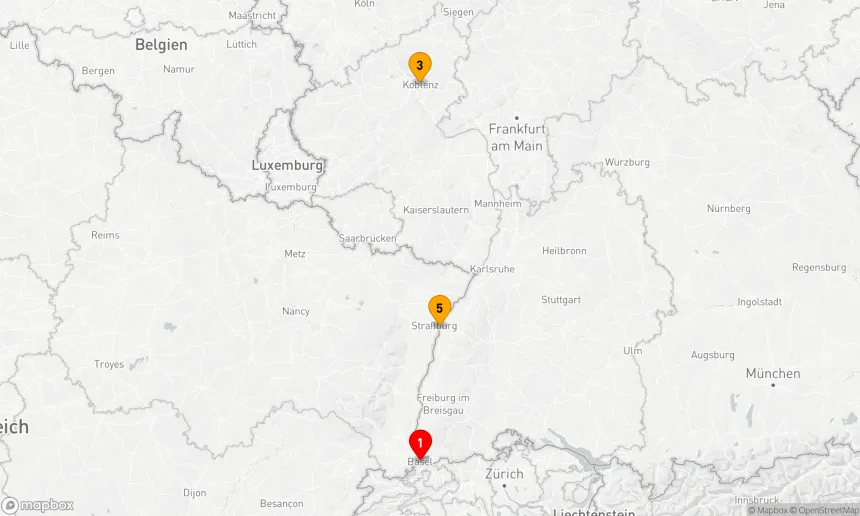 Route 5 Nächte - Weihnachtsflussfahrt auf dem Rhein