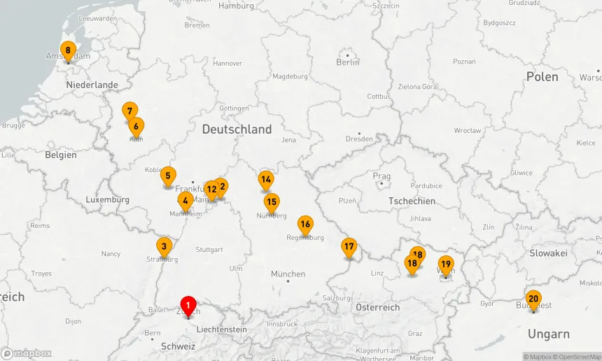 Route 21 Nächte - Weihnachtsmärkte an Rhein, Main und Donau