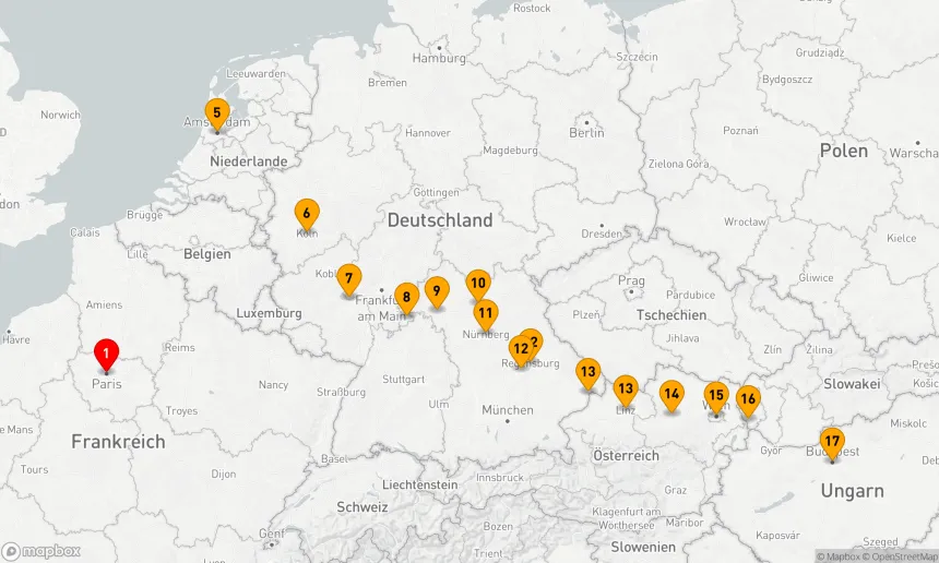 Route 17 Nächte - Weihnachtsmärkte in Europa & Paris