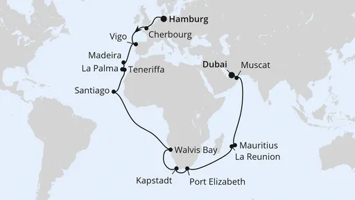 Route Weltenbummler Kanaren, Südafrika & Mauritius 2
