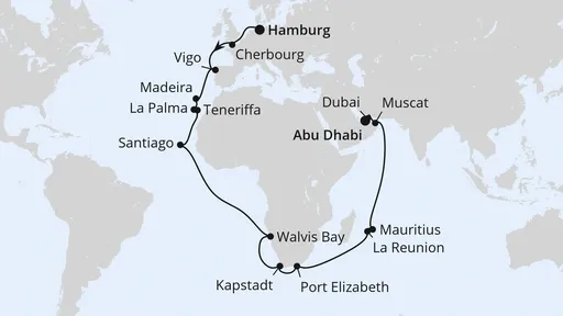 Route Weltenbummler Kanaren, Südafrika & Mauritius 3