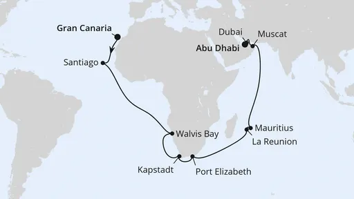 Route Weltenbummler Kapverden, Südafrika & Mauritius 2