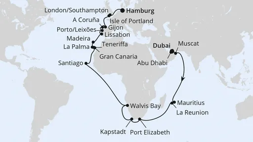 Route Weltenbummler Südafrika & Mauritius