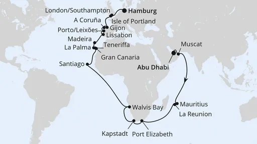 Route Weltenbummler Südafrika & Mauritius ab Abu Dhabi
