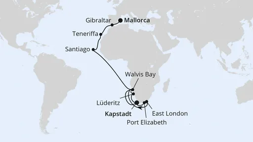 Route Weltenbummler Südafrika & Namibia ab Kapstadt