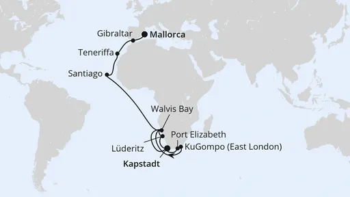 Route Weltenbummler Südafrika & Namibia ab Kapstadt