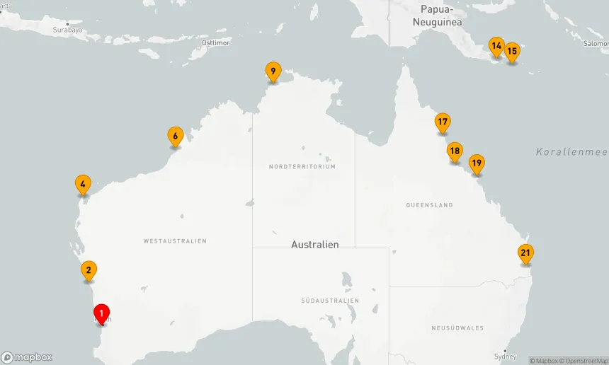 Route 20 Nächte - WELTKREUZFAHRT: AUSTRALIEN-ENTDECKER