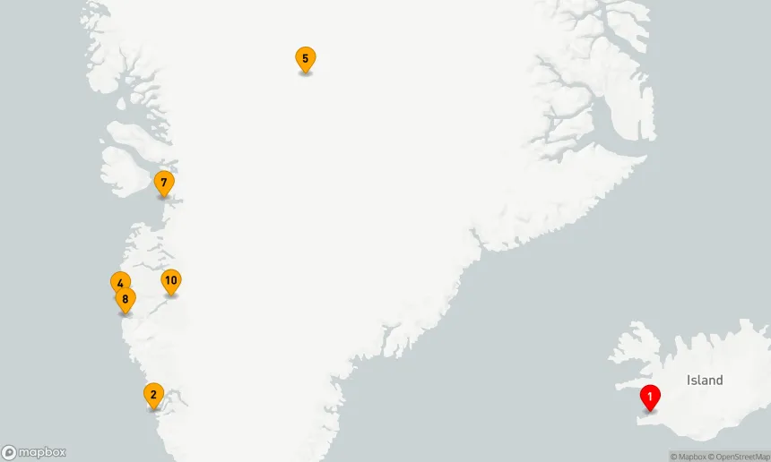 Route 10 Nächte - Westgrönland: Auf der Suche nach gewaltigen Eisbergen und Inuit-Gemeinschaften, Richtung Norden