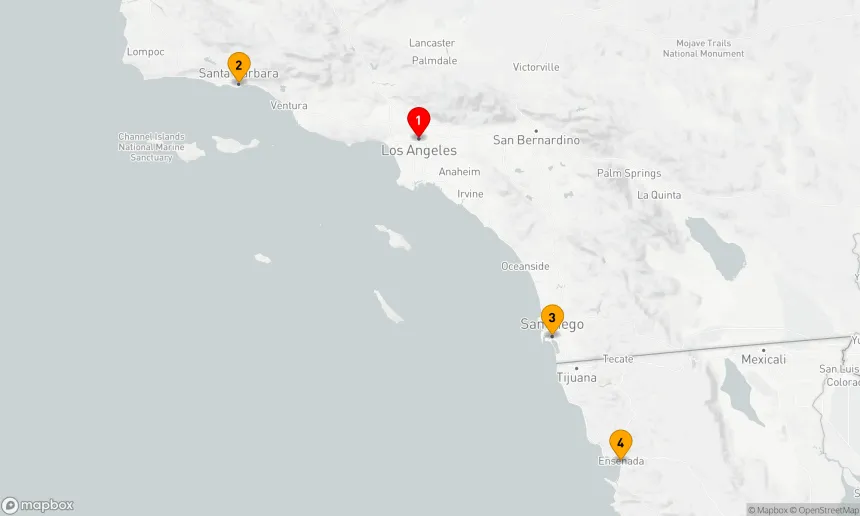 Route 4 Nächte - Westküstenausflug mit San Diego