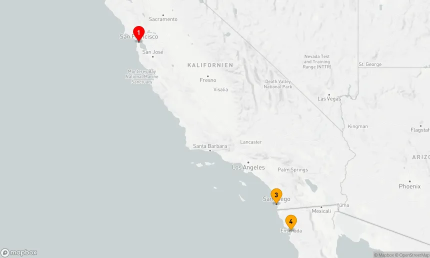 Route 5 Nächte - Westküstenausflug mit San Diego