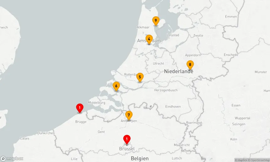 Route 10 Nächte - Windmühlen, Tulpen und belgische Köstlichkeiten mit „Enchanting Belgium“